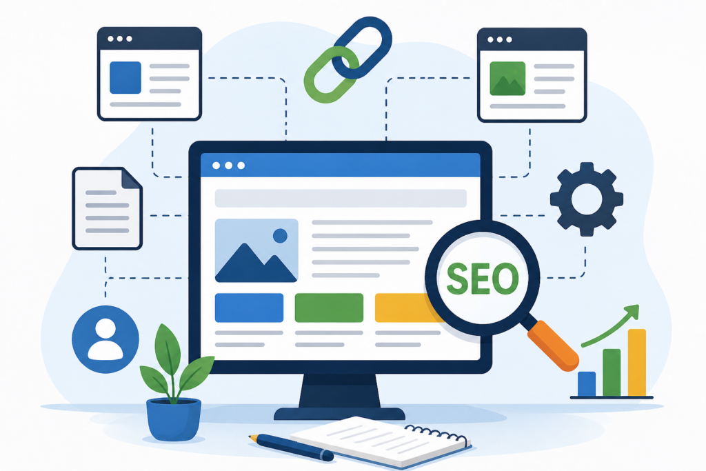 estrategia SEO con enlaces internos y externos